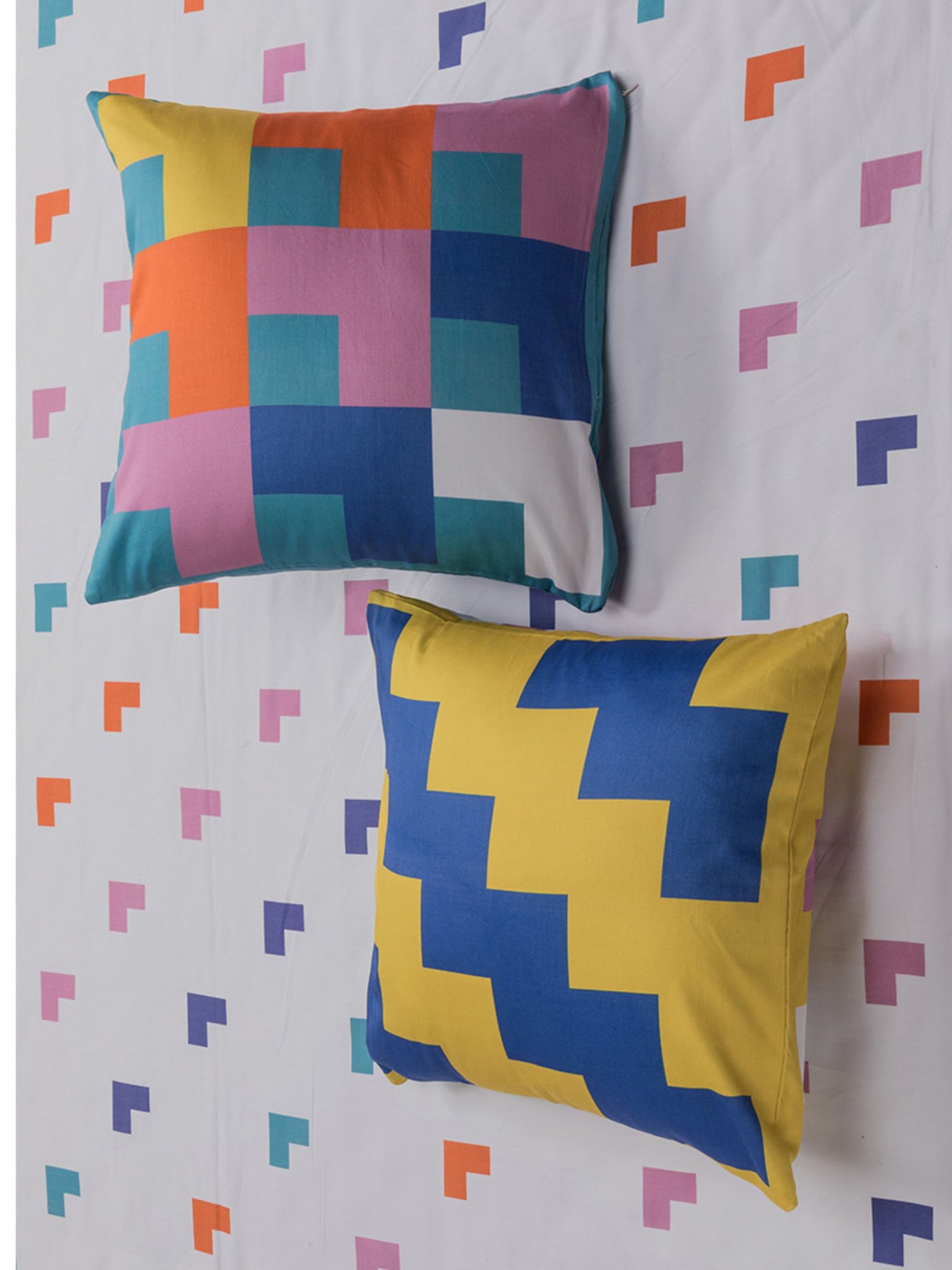 Cushion Cover - The Chaukona In Yellow And Blue