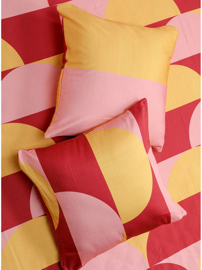The Echo Cushion Covers In Hot Red