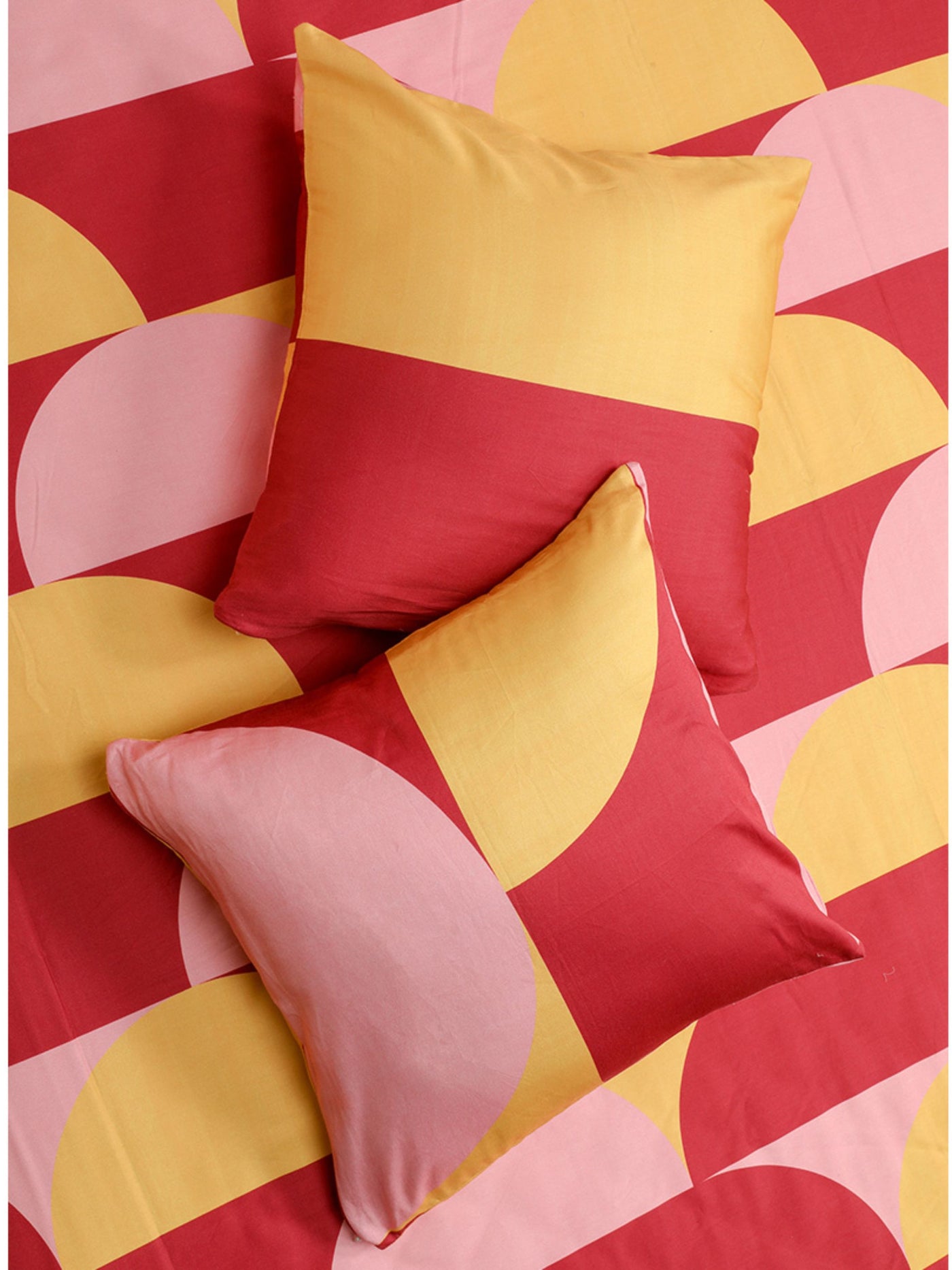 The Echo Cushion Covers In Hot Red