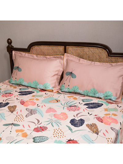 The Forest Of Adventures Bedsheet In Pink Multi Copy
