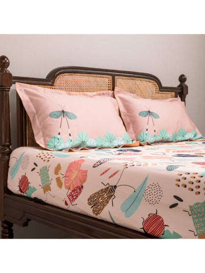 The Forest Of Adventures Bedsheet In Pink Multi Copy