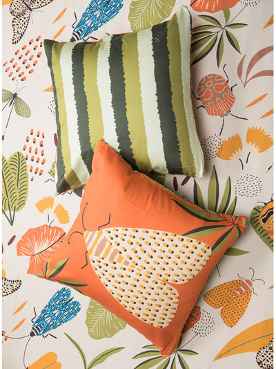 Cushion Cover - The Forest Of Adventures In Green & Orange