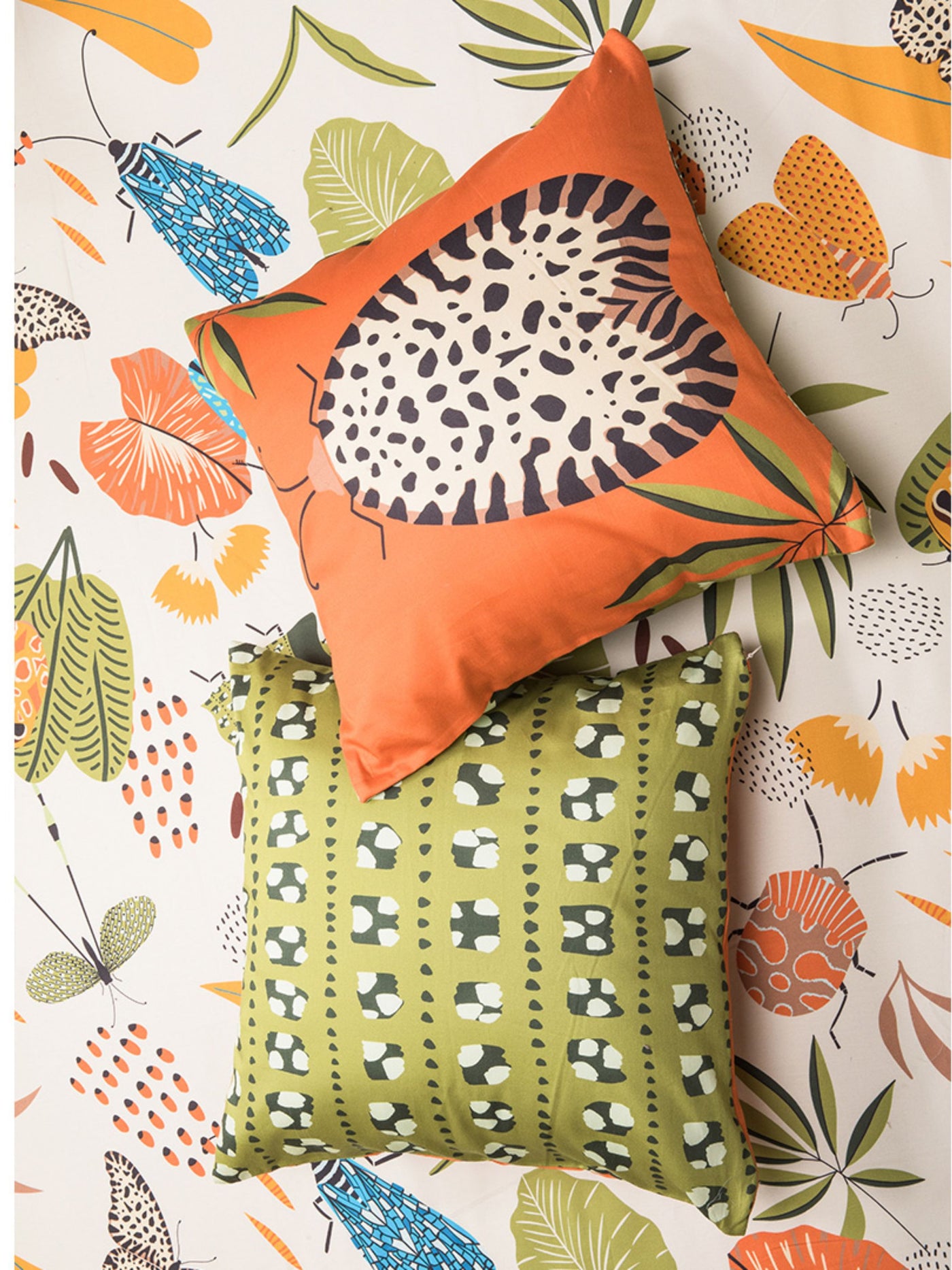 Cushion Cover - The Forest Of Adventures In Green & Orange