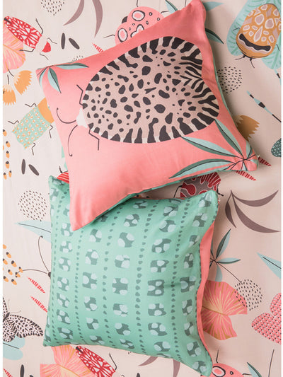 Cushion Cover - The Forest Of Adventures In Pink & Mint