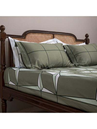 The Holy Azulejos Bedsheet In Amazon Green