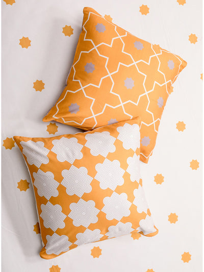The Iktara Cushion Covers In Mustard