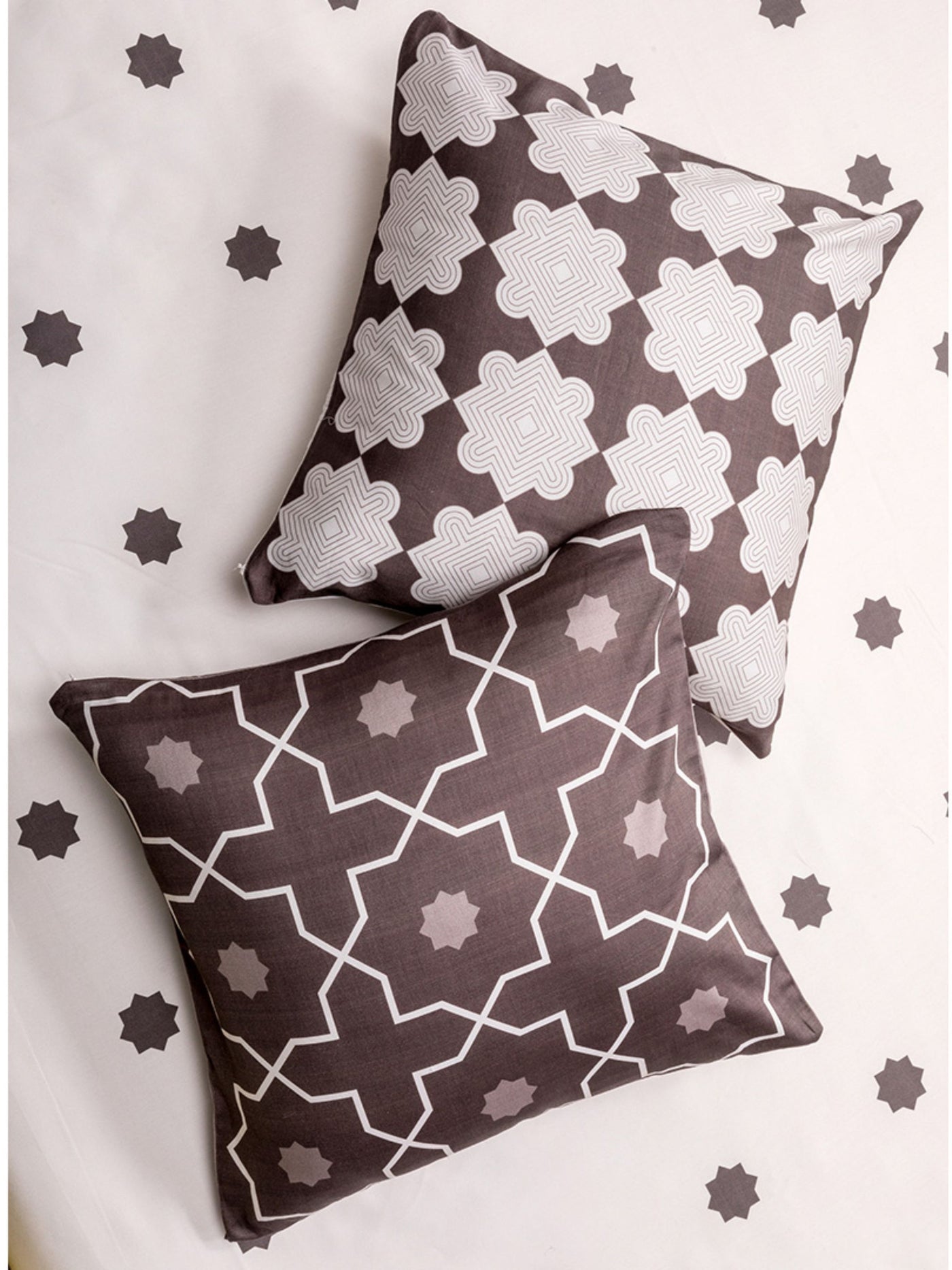 The Iktara Cushion Covers In Night Grey