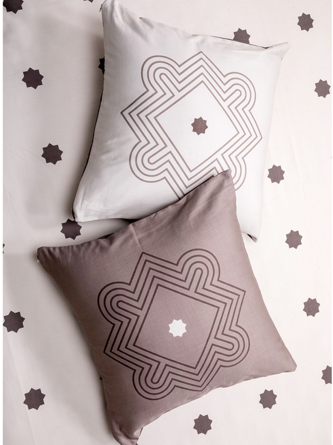 The Iktara Cushion Covers In Night Grey