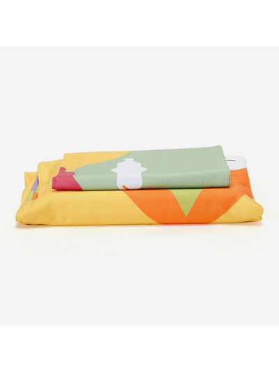 The Into The Unknown Bedsheet In Vibrant Yellow Copy