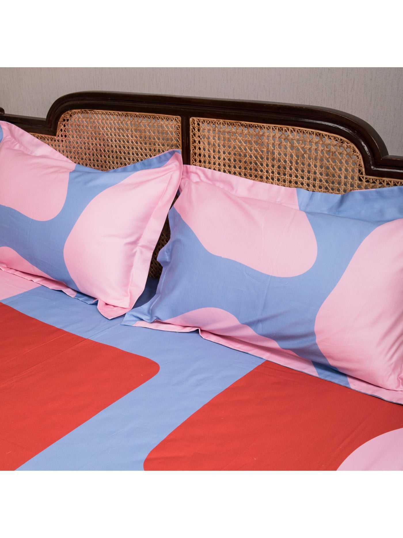 Bedsheet - The Matisse Meets Memphis In Red & Blue Copy