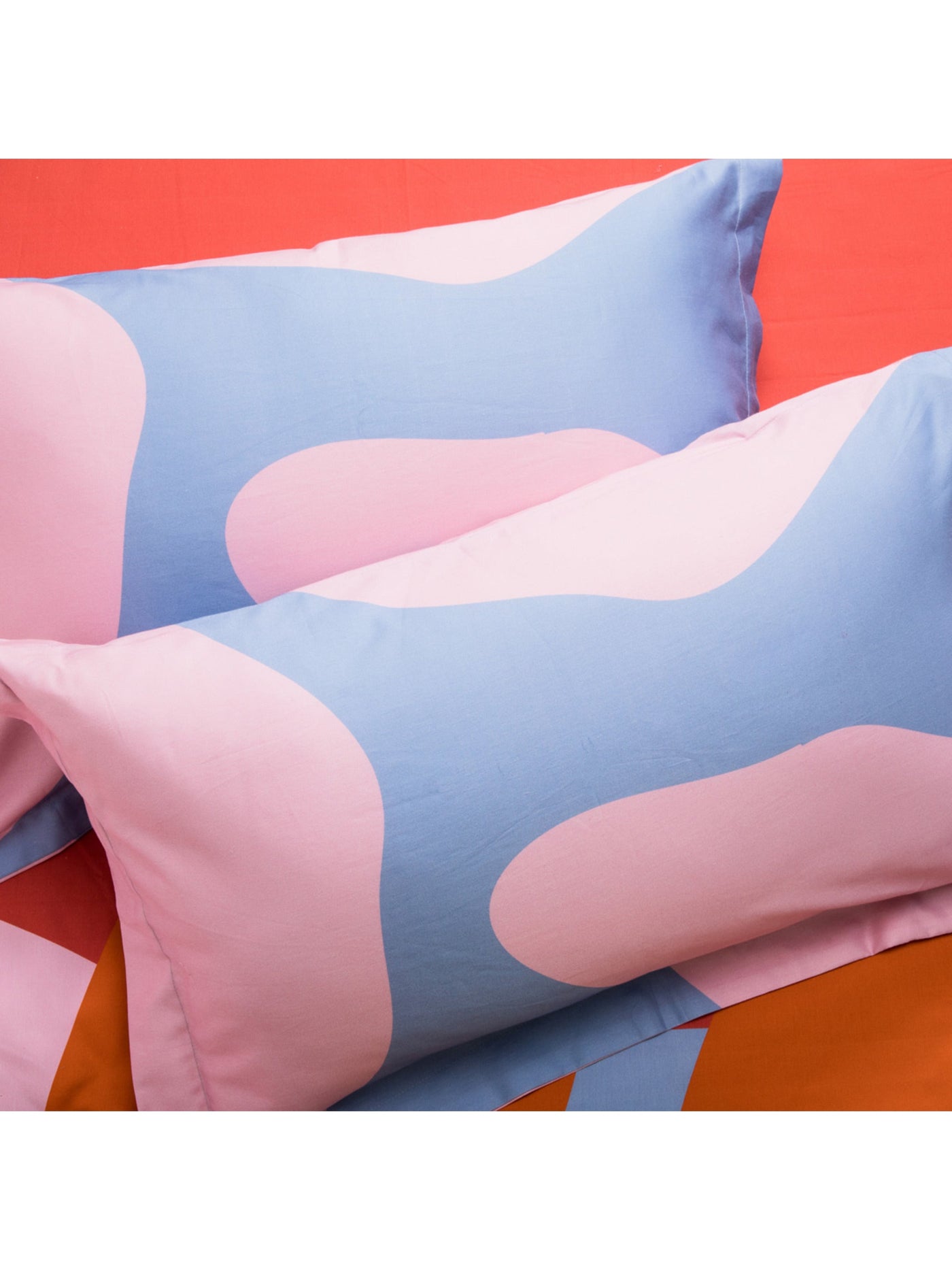The Matisse Meets Memphis Bedsheet In Red & Blue Copy