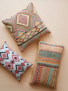 Cushion Cover - Tribal Argyle Embroidered