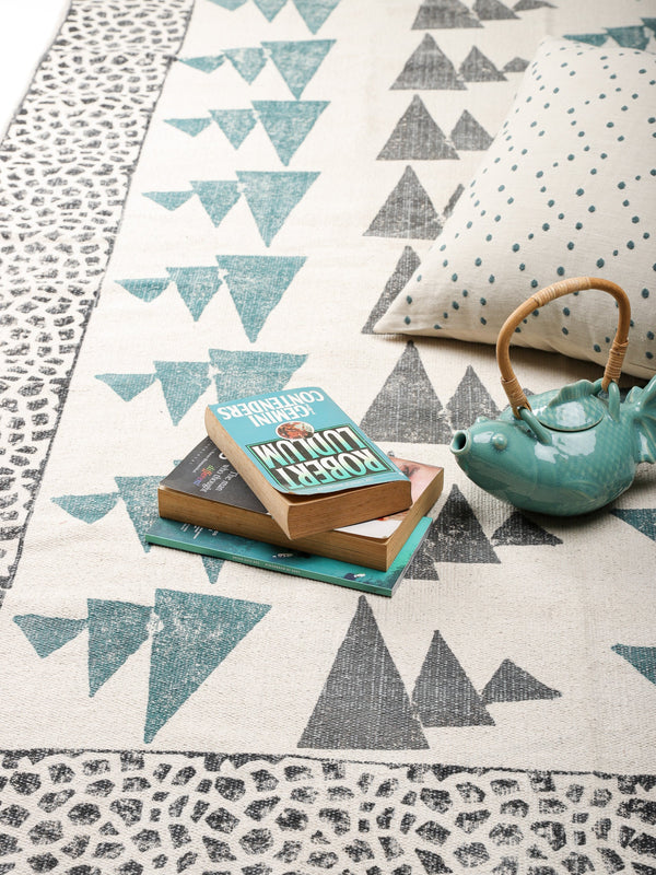 Trigon Hand Block Print Rug