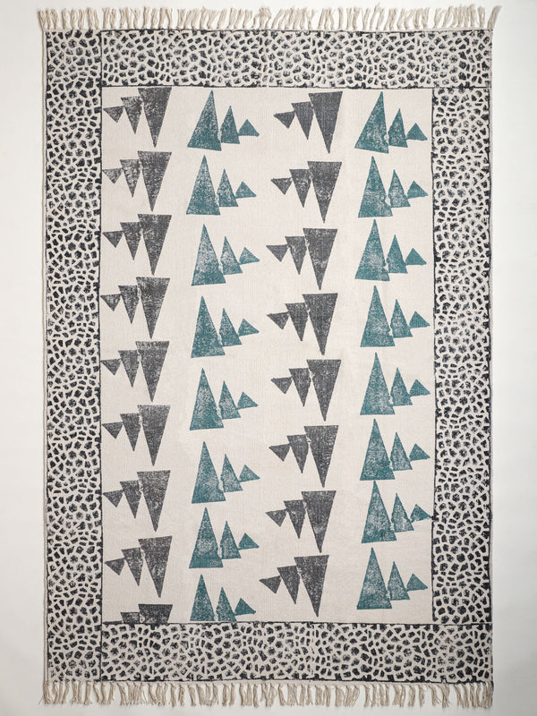 Trigon Hand Block Print Rug
