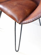 Tufted Leather Scooped Armchair