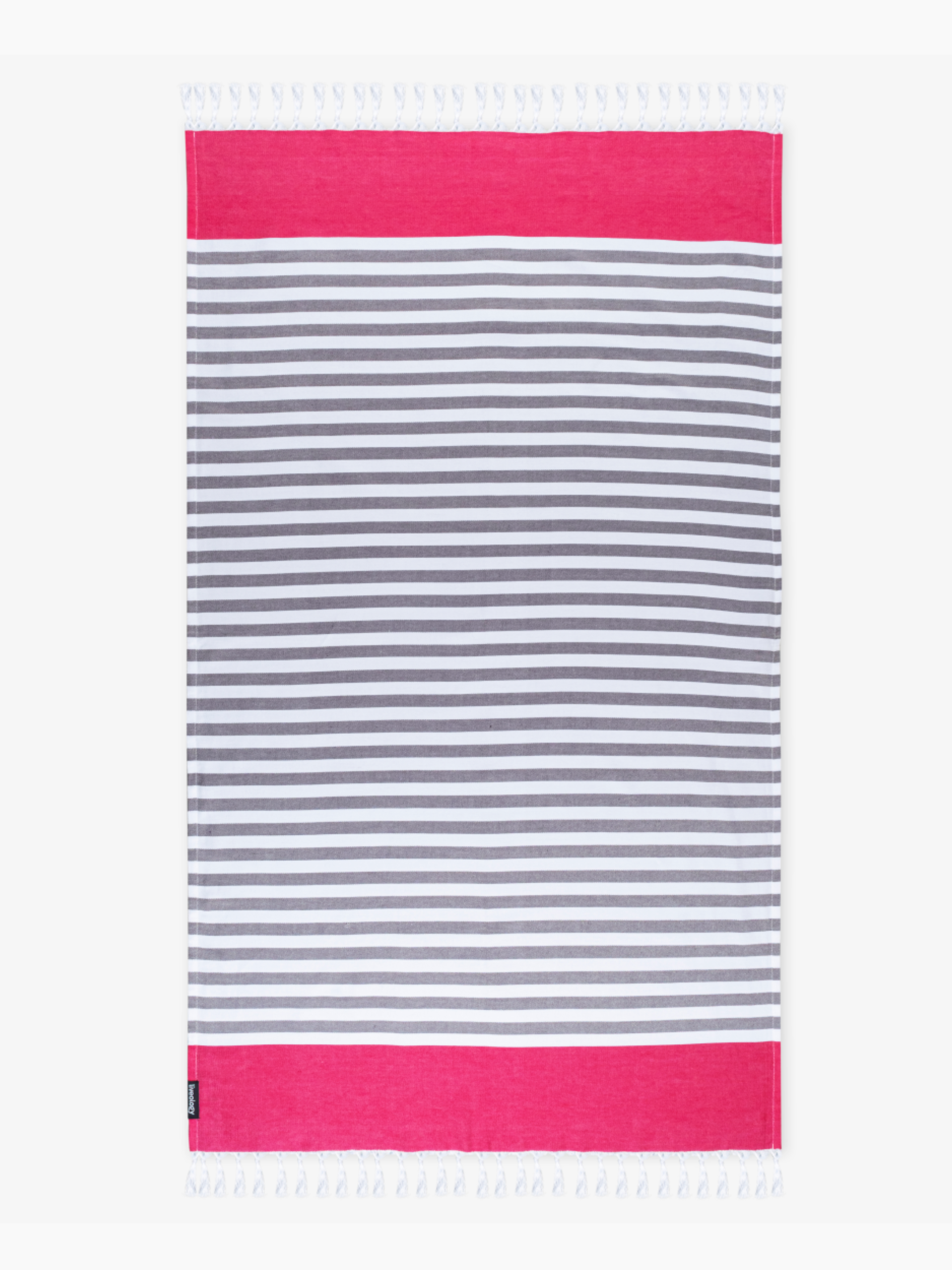 Tula Stripe - Peacock Blue Woven Beach Towel