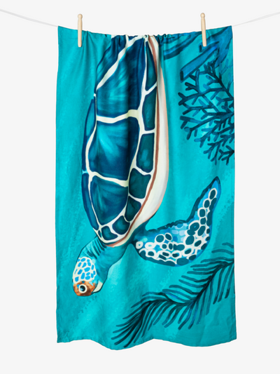Turtled Printed Beach Towel