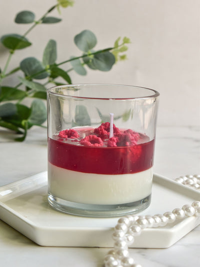 Vanilla Pannacotta & Strawberry Sauce Candle