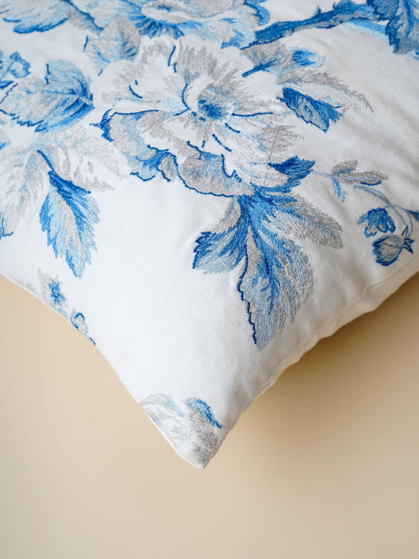 Cushion Cover - Victorian Floral Embroidered