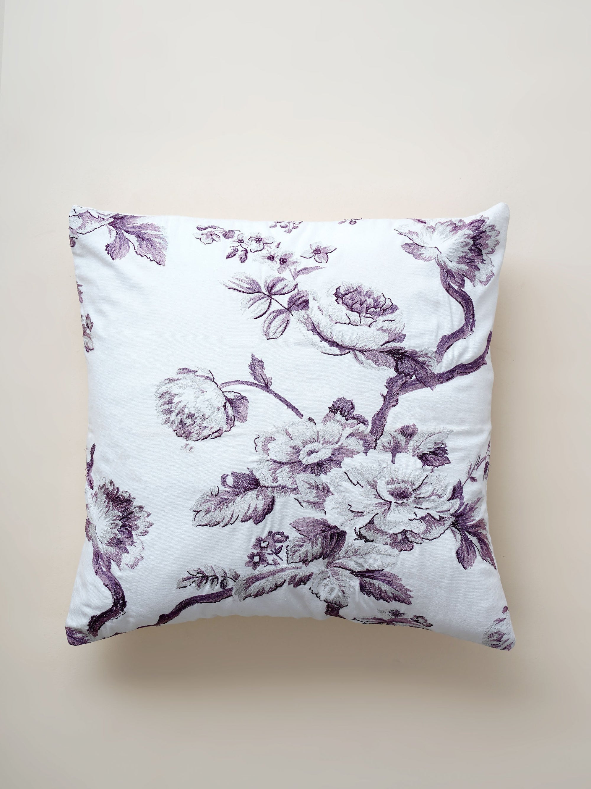 Cushion Cover - Victorian Floral Embroidered
