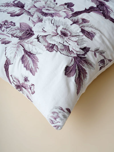 Victorian Floral Embroidered Cushion