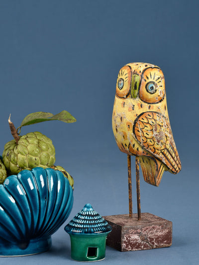 Vintage Hand Carved Owl