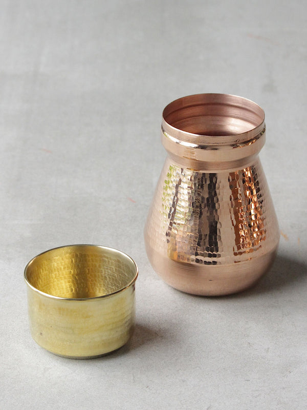 Water Carafe Mini with Brass Glass