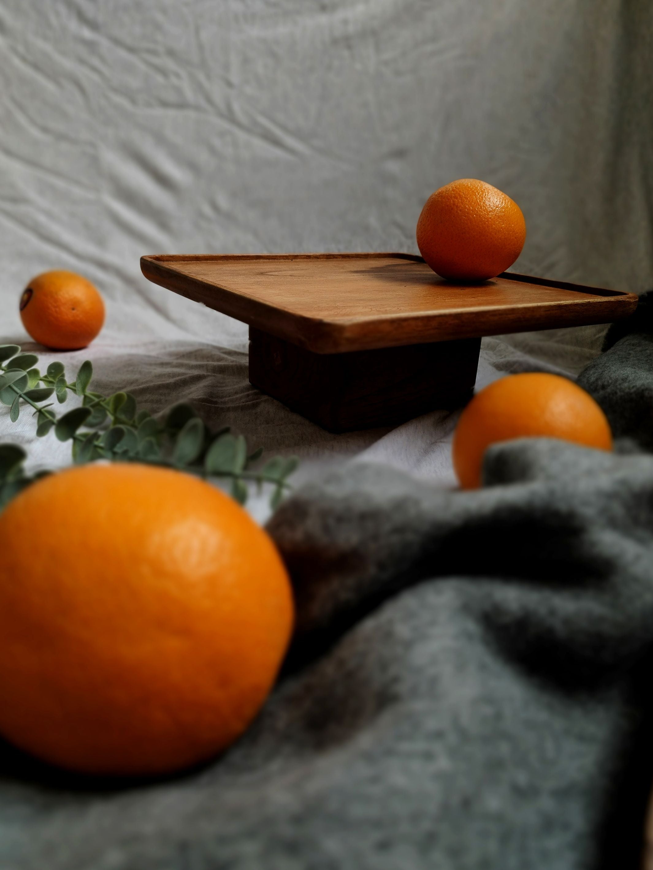 Wood Tall Cake Stand