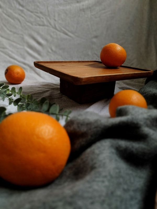 Wood Tall Cake Stand