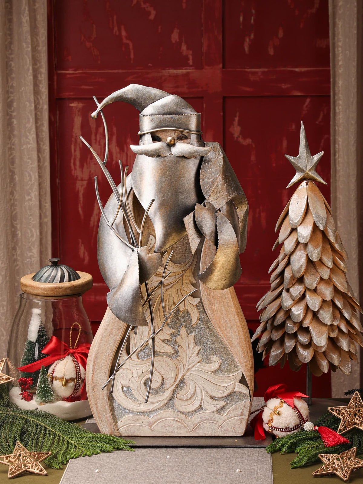 Woodcrafted Harvest Santa