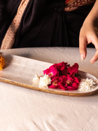 Mango Wood with Pearl Enamel Serving Platter