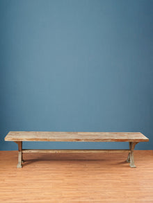 Vintage Hand Carved Wood Bench