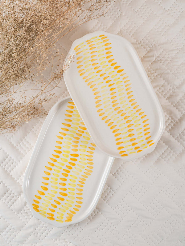 Yellow Speckle Ceramic platter