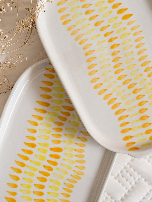 Yellow Speckle Ceramic platter