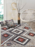 Yildiz Embroidered Cotton Rug
