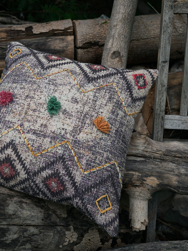 Cushion Cover - Yildiz Embroidered Cotton