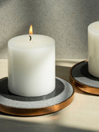 Marble Yin Pillar Candle Plates