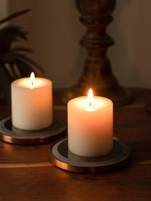 Marble Yin Pillar Candle Plates