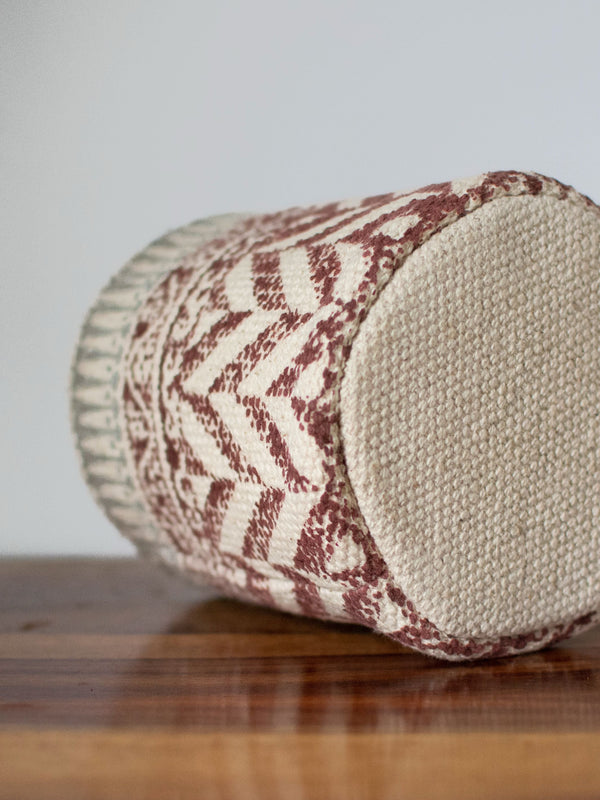 Zoya handblock printed Basket Medium