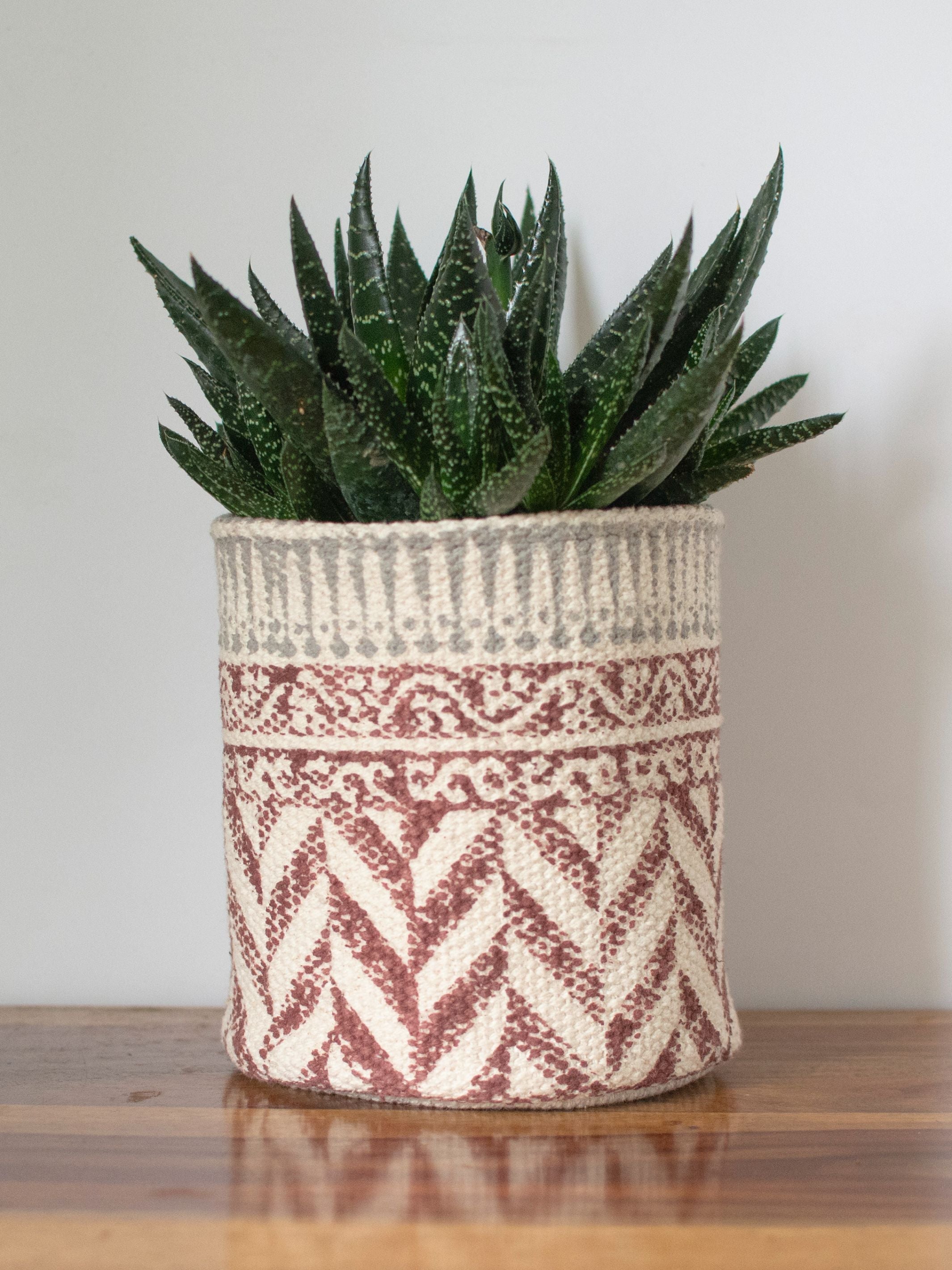 Zoya handblock printed Basket Small