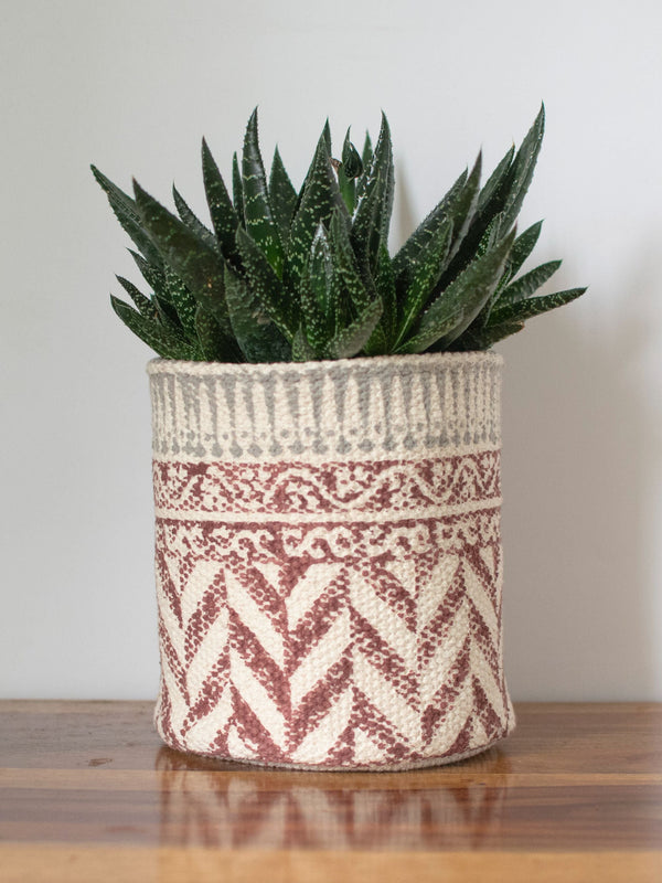 Zoya handblock printed Basket Small